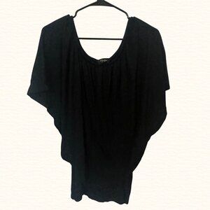XL Women's Drape Black Shirt